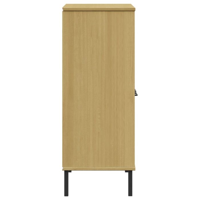 Bibliothèque avec pieds en métal Marron 90x35x90,5 cm Bois OSLO – Image 4