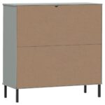 Bibliothèque avec pieds en métal Gris 90x35x90,5 cm Bois OSLO – Image 5