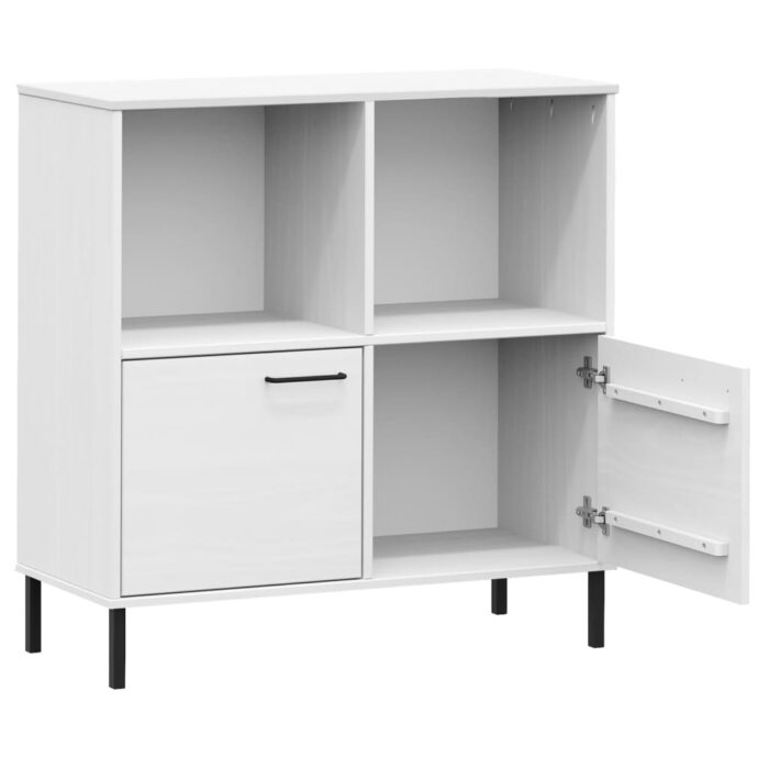 Bibliothèque avec pieds en métal Blanc 90x35x90,5 cm Bois OSLO – Image 3