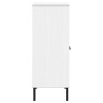 Bibliothèque avec pieds en métal Blanc 90x35x90,5 cm Bois OSLO – Image 4