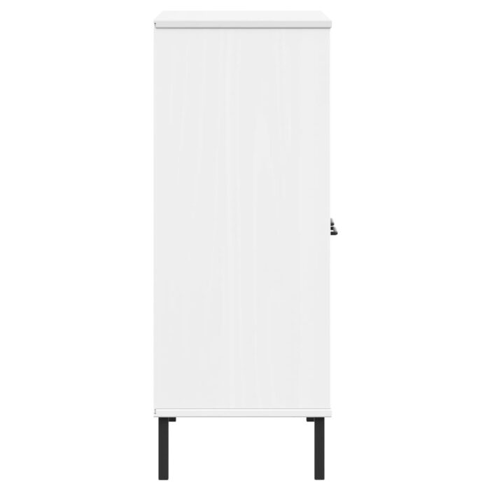 Bibliothèque avec pieds en métal Blanc 90x35x90,5 cm Bois OSLO – Image 4