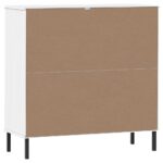 Bibliothèque avec pieds en métal Blanc 90x35x90,5 cm Bois OSLO – Image 5