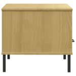 Table basse avec pieds en métal Marron 85x50x45 cm Bois OSLO – Image 4