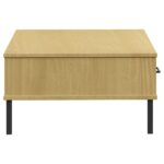 Table basse avec pieds en métal Marron Bois pin massif OSLO – Image 4