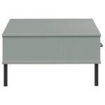 Table basse avec pieds en métal Gris Bois pin massif OSLO – Image 4