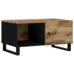 Table basse 80x50x40 cm Bois de manguier solide et d'ingénierie – Image 11
