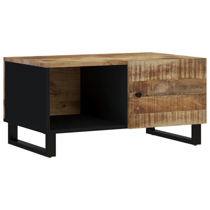 Table basse 80x50x40 cm Bois de manguier solide et d'ingénierie – Image 12