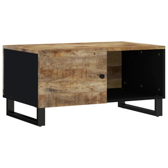 Table basse 80x50x40 cm Bois de manguier solide et d'ingénierie – Image 3