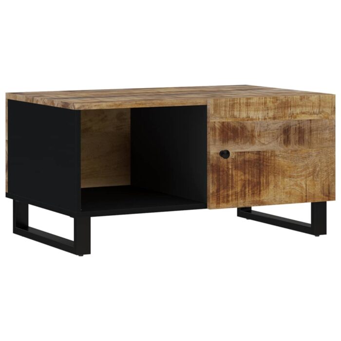 Table basse 80x50x40 cm Bois de manguier solide et d'ingénierie – Image 9