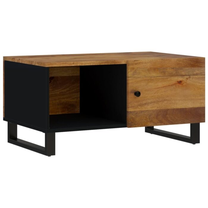 Table basse 80x50x40 cm Bois de manguier solide et d'ingénierie – Image 10