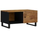 Table basse 80x50x40 cm Bois de manguier solide et d'ingénierie – Image 12