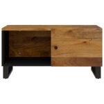 Table basse 80x50x40 cm Bois de manguier solide et d'ingénierie – Image 2