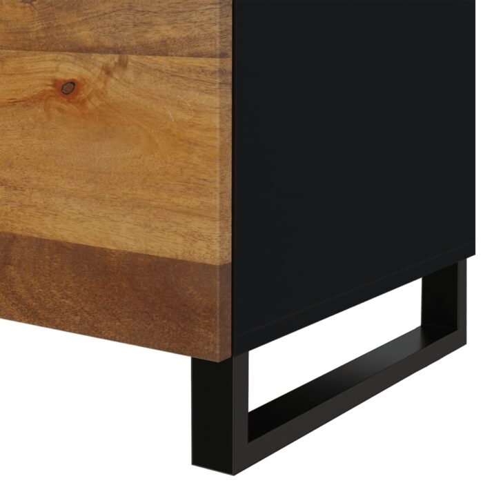 Table basse 80x50x40 cm Bois de manguier solide et d'ingénierie – Image 7