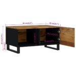 Table basse 80x50x40 cm Bois de manguier solide et d'ingénierie – Image 8