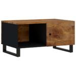 Table basse 80x50x40 cm Bois de manguier solide et d'ingénierie – Image 9