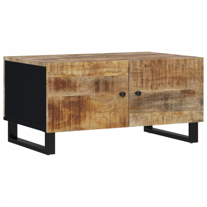 Table basse 80x50x40 cm Bois de manguier solide et d'ingénierie – Image 10