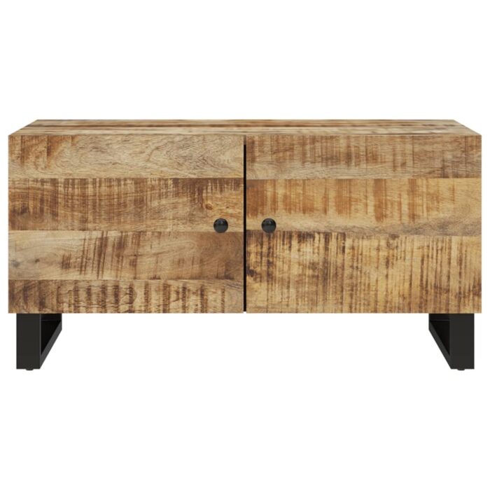 Table basse 80x50x40 cm Bois de manguier solide et d'ingénierie – Image 2