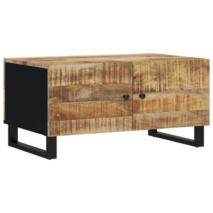 Table basse 80x50x40 cm Bois de manguier solide et d'ingénierie – Image 8