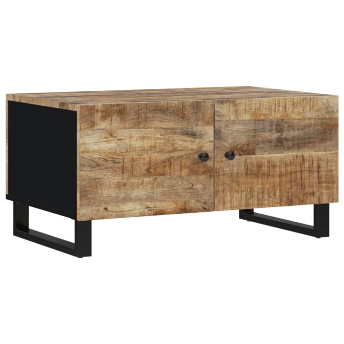 Table basse 80x50x40 cm Bois de manguier solide et d'ingénierie – Image 9