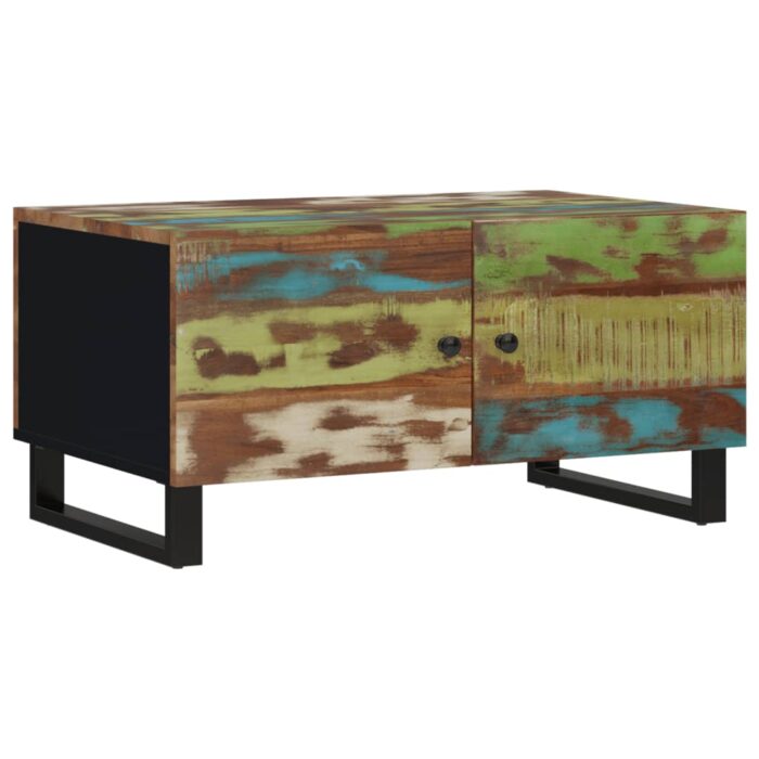 Table basse 80x50x40 cm Bois de récupération et d'ingénierie – Image 10