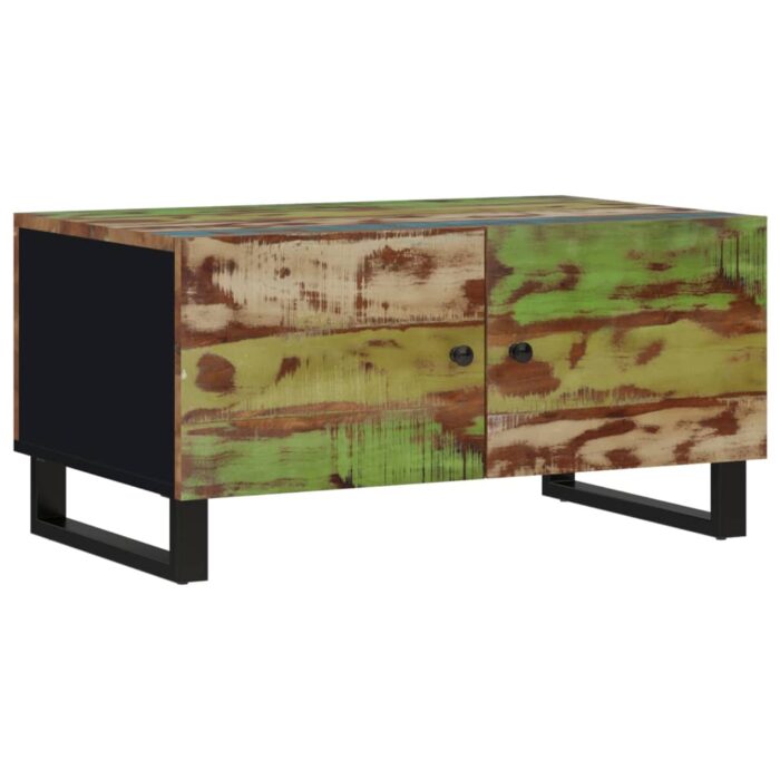 Table basse 80x50x40 cm Bois de récupération et d'ingénierie – Image 11