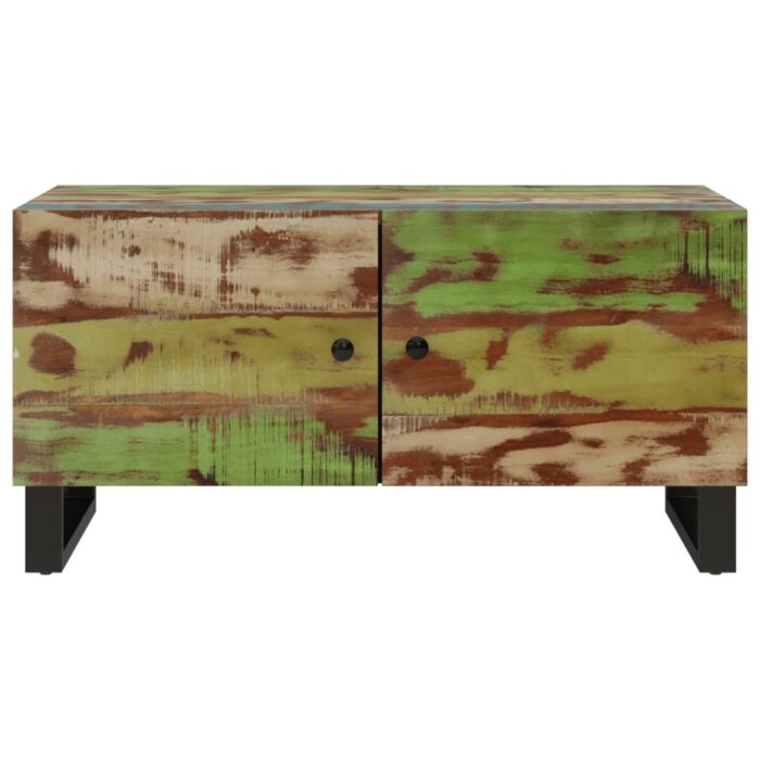 Table basse 80x50x40 cm Bois de récupération et d'ingénierie – Image 2