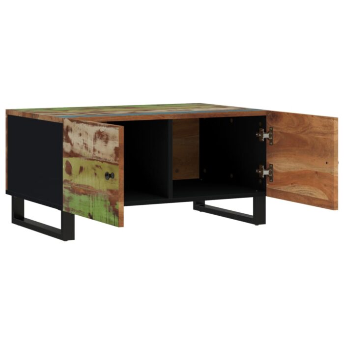 Table basse 80x50x40 cm Bois de récupération et d'ingénierie – Image 3