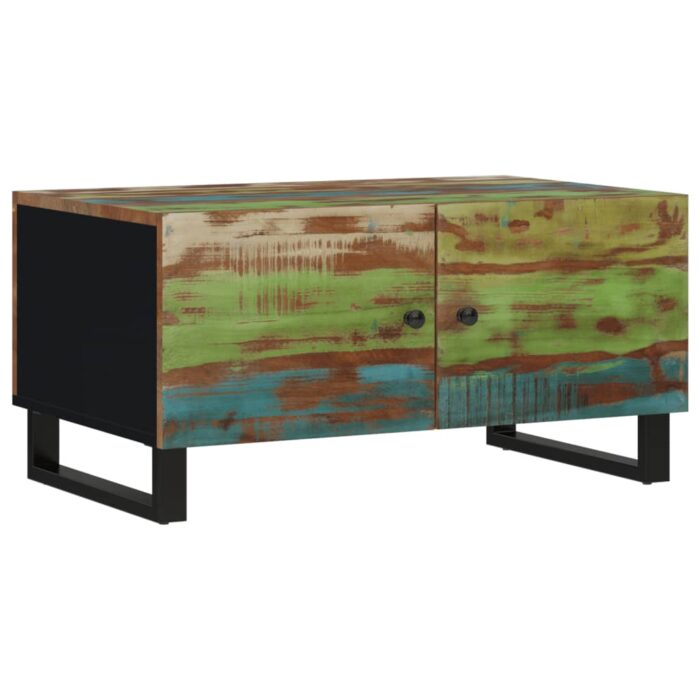 Table basse 80x50x40 cm Bois de récupération et d'ingénierie – Image 8