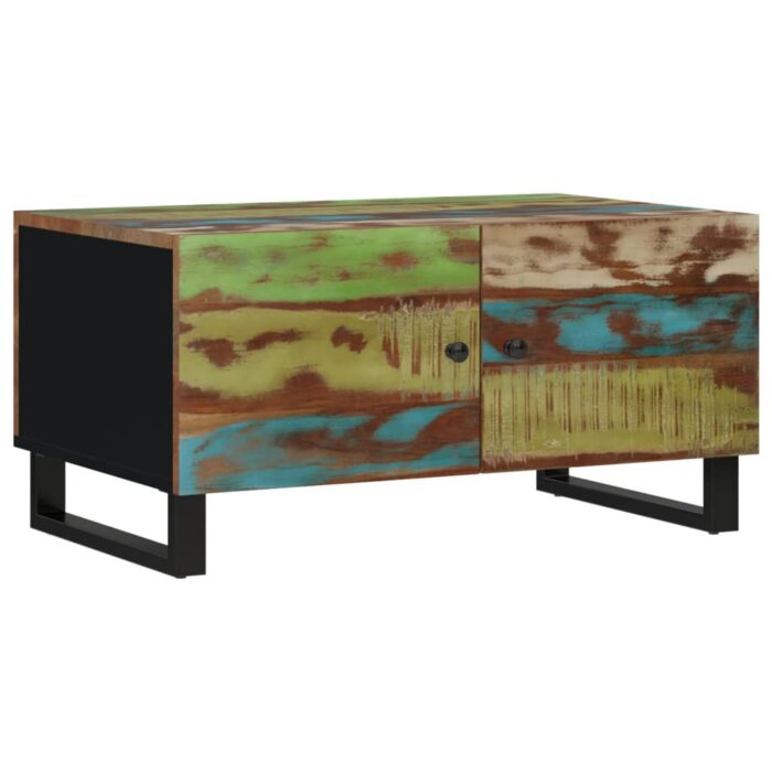 Table basse 80x50x40 cm Bois de récupération et d'ingénierie – Image 9