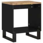 Table basse 40x31x46 cm Bois de manguier solide et d'ingénierie – Image 3
