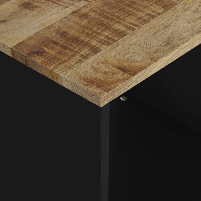 Table basse 40x31x46 cm Bois de manguier solide et d'ingénierie – Image 4