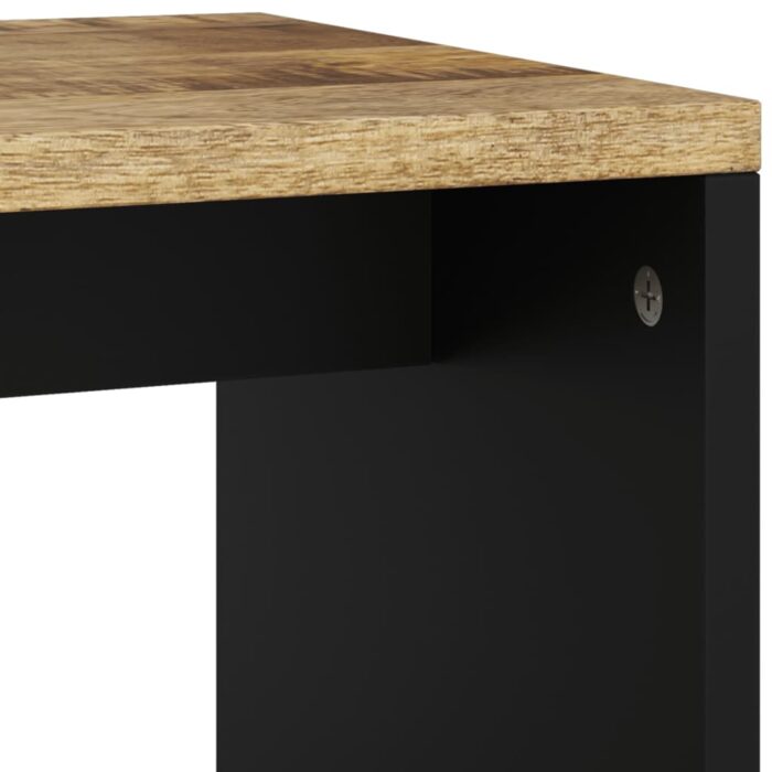 Table basse 40x31x46 cm Bois de manguier solide et d'ingénierie – Image 5