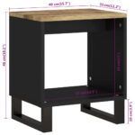 Table basse 40x31x46 cm Bois de manguier solide et d'ingénierie – Image 7