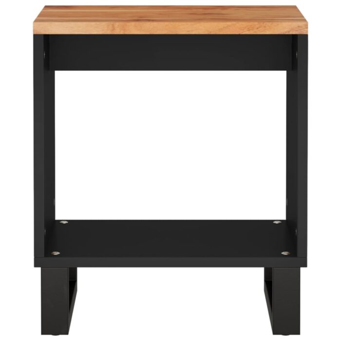 Table basse 40x31x46 cm Bois d'acacia solide et d'ingénierie – Image 2
