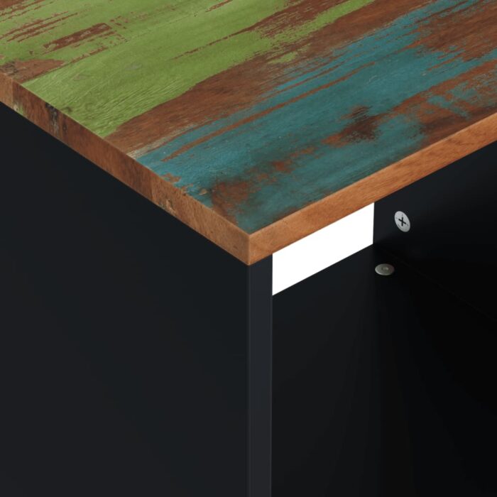 Table basse 40x31x46 cm Bois de récupération et d'ingénierie – Image 4