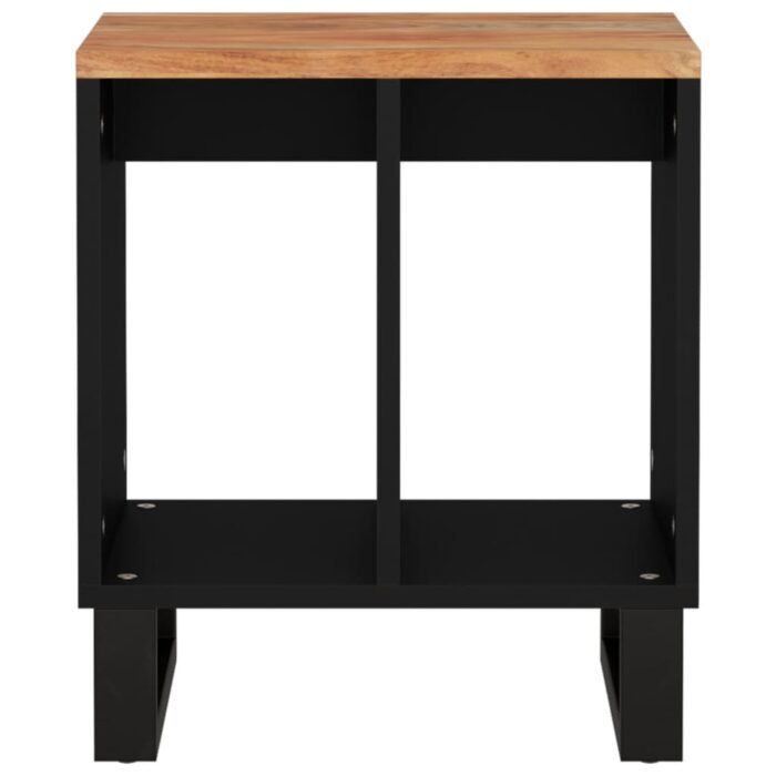 Table d'appoint 40x31x46cm Bois d'acacia solide et d'ingénierie – Image 2