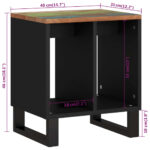 Table d'appoint 40x31x46cm Bois de récupération et d'ingénierie – Image 7