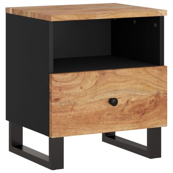 Table de chevet Bois d'acacia solide et d'ingénierie – Image 11