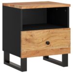Table de chevet Bois d'acacia solide et d'ingénierie – Image 9