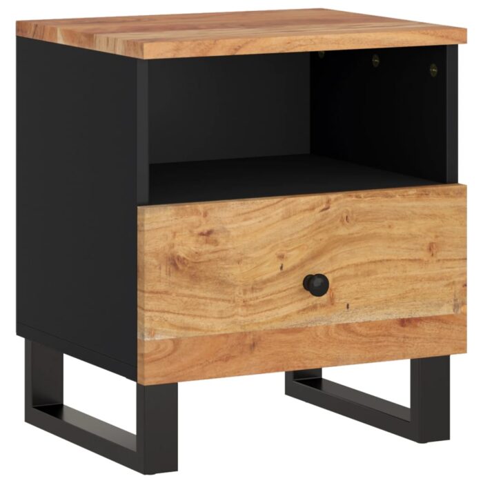 Table de chevet Bois d'acacia solide et d'ingénierie – Image 9