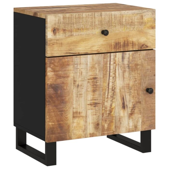 Table de chevet 50x33x60 cm Bois de manguier et d'ingénierie – Image 10
