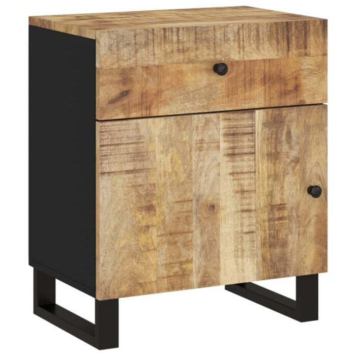 Table de chevet 50x33x60 cm Bois de manguier et d'ingénierie – Image 11