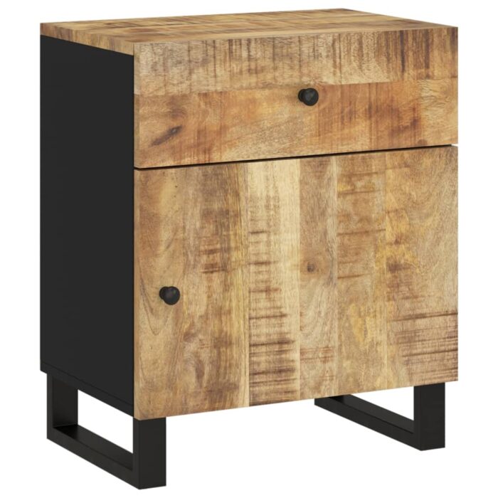 Table de chevet 50x33x60 cm Bois de manguier et d'ingénierie – Image 12