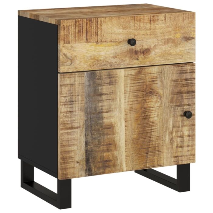 Table de chevet 50x33x60 cm Bois de manguier et d'ingénierie – Image 8