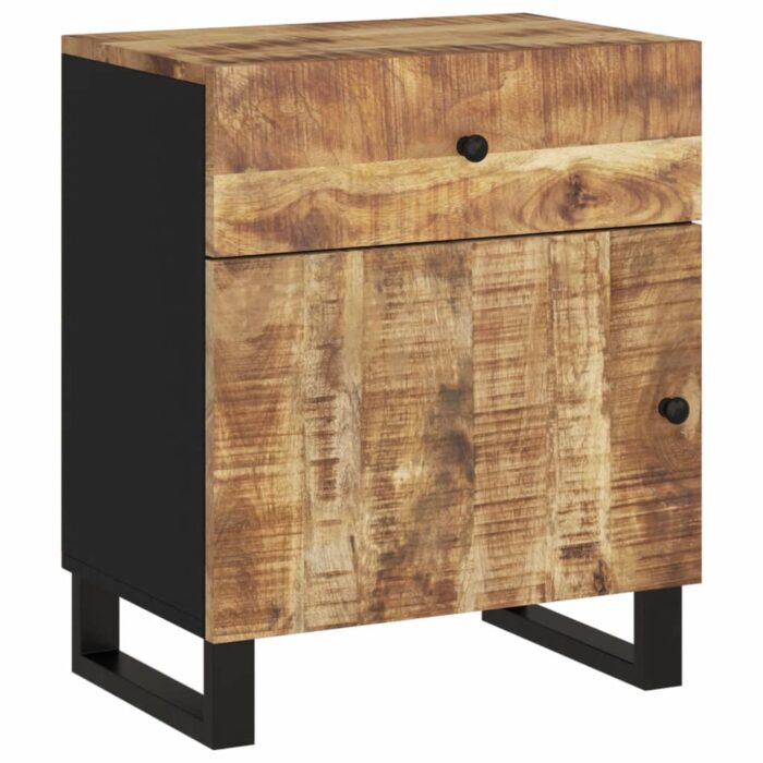 Table de chevet 50x33x60 cm Bois de manguier et d'ingénierie – Image 9
