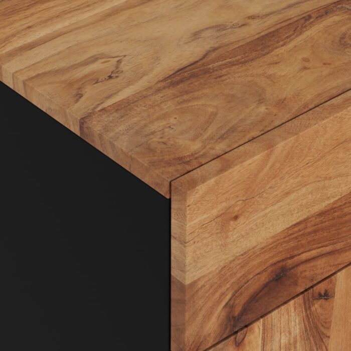 Table de chevet 50x33x60cm Bois d'acacia solide et d'ingénierie – Image 5