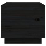Table basse Noir 40x50x35 cm Bois massif de pin – Image 4