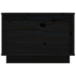 Table basse Noir 40x50x35 cm Bois massif de pin – Image 5