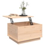 Table basse 60x50x35 cm Bois massif de pin – Image 3