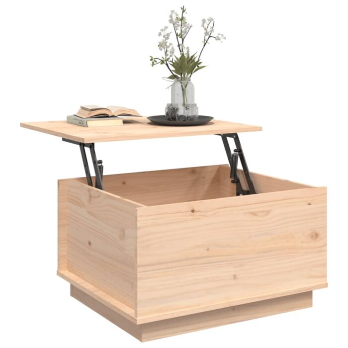 Table basse 60x50x35 cm Bois massif de pin – Image 3